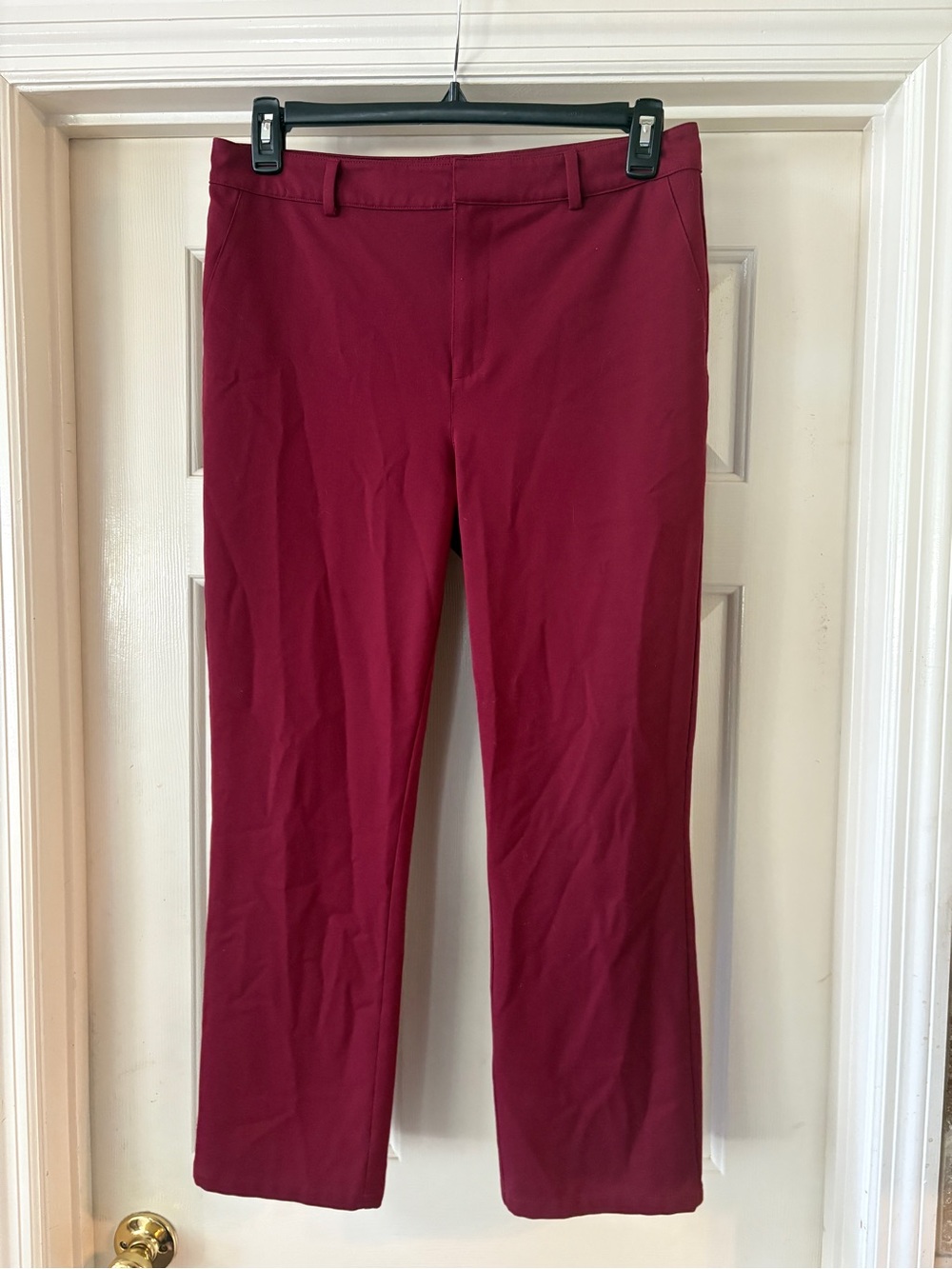 L'AGENCE Ketra Bootcut Cropped Crop Trouser Pants in Black Cherry